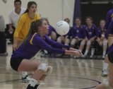 Shelby Saporetti played a key role in Tuesday night's five-set playoff win against Tehachapi High School.